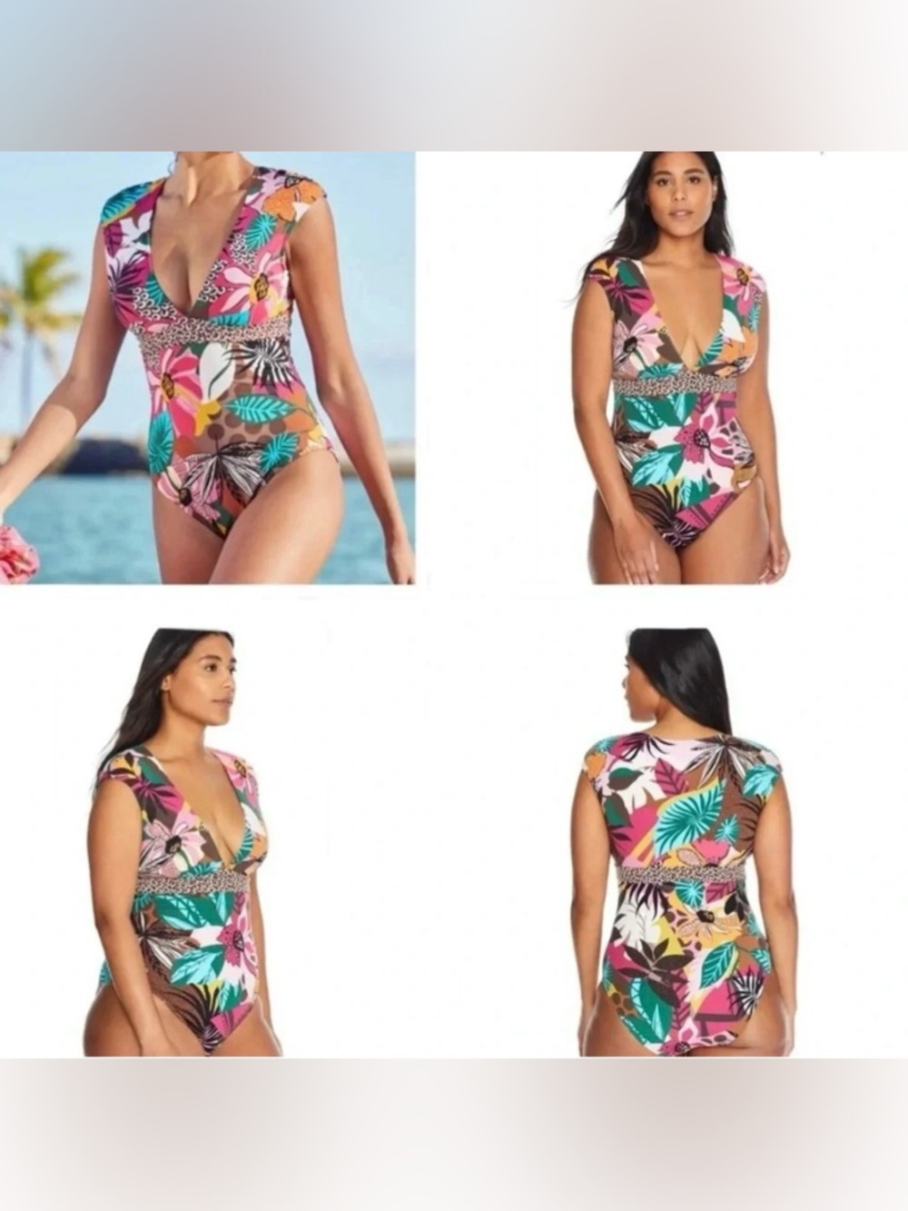 Bleu Rod Beattie Run Wild Cap Sleeve One-Piece Size 12